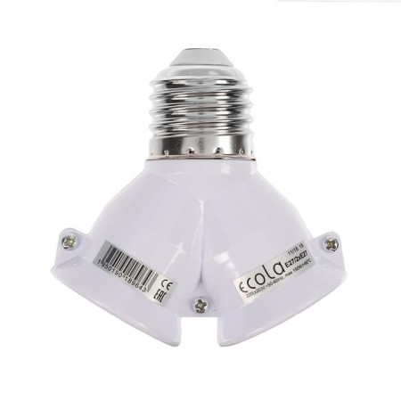 Ecla adapter, from the basement E27 to 2he27, white