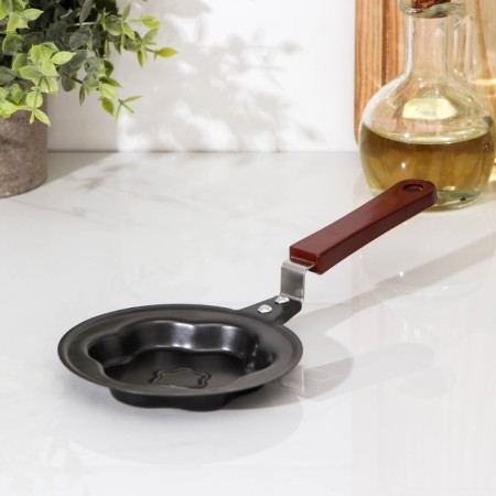 Flot “Flower”, d = 12 cm, plastic handle, anti -stick coating, black color
