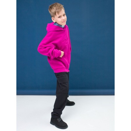 Pants for boys, height 122 cm, black color-1