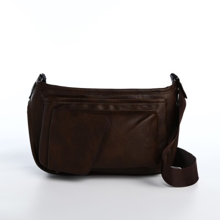 Lightning waist bag, 3 outer pockets, brown color-2