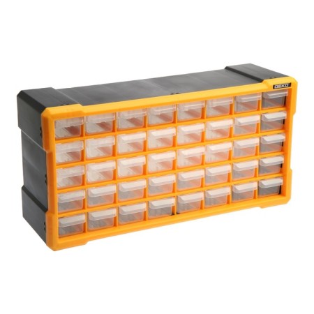 Storage system DEKO DKTB14, 40 drawers 52 x 38 x 135 mm, 500 x 160 x 250 mm