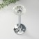 Summary metal, glass per 1 candle "Crystal bowl" d = 5 cm silver 9x9x27 cm