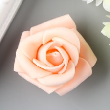 Foamiran rose, apricot d-4 cm