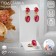 Steacle for earrings, ring, 4 × 4 × 9 cm, thickness 1.5 mm, white color, in a protective film