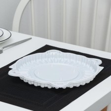 Tortovitsa plastic disposable pr-ST-225, bottom, 25 × 10.6 cm, internal 23 × 9.5 cm, white color