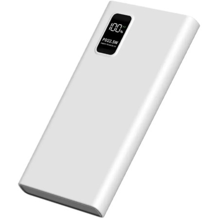 External Pero PB05, 10,000 mAh, 2 USB, 5 A, display, white-5
