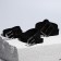 Gift set, 3 belts, braid, buckle metal, black color