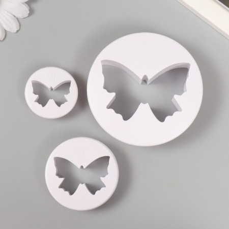 Cathers for polymer clay "Butterfly" set 3 pcs d = 3.6 cm 5 cm 7.9 cm-1