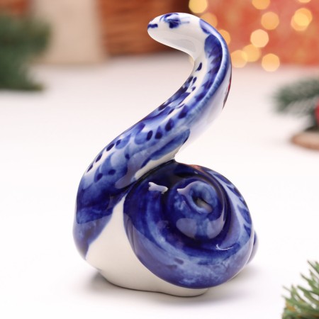 Souvenir "Snake", No. 5, Gzhel, 10 cm-1