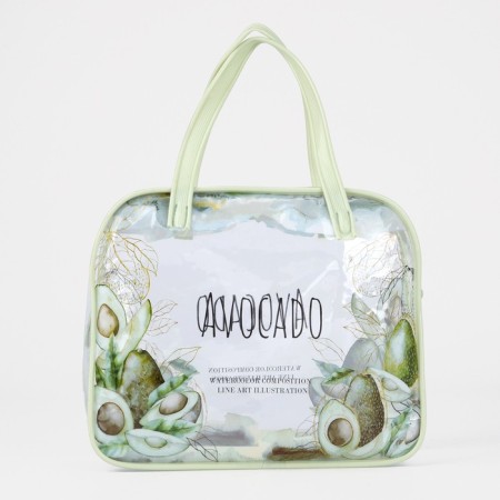 Lightning cosmetic bag, green color-1
