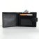 Male purse on the button, black color