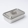 Stainless steel container 2 sections, 23 × 15.5 × 7, with a lid