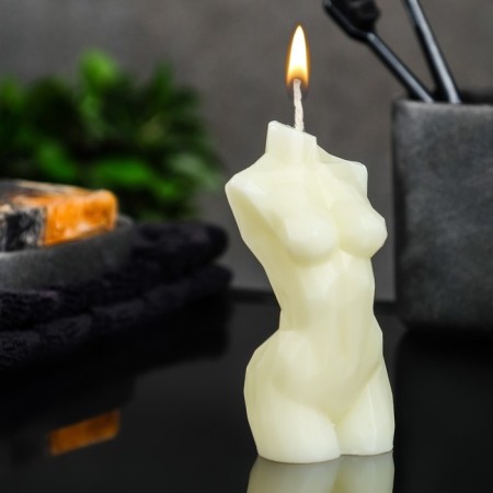 Figure candle "Female Crystal" Milk, 10cm