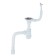 Siphon for sipi "Ani Plast" Grot A0142SA15, 3 1/2 "x40 mm, round overflows, corrugation 40x40/50 mm