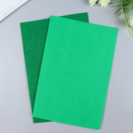 Hard felt 1 mm 20x30 cm green mix-2
