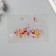 Sticker of rhinestones plastic on the face "Three flowers" multi -colored 14.5x16 cm