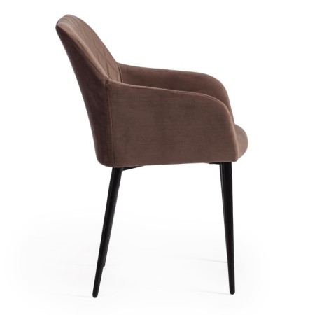 Bremo Mod chair. 708 fabric/metal, 58x55x83cm, brown 12/black-1