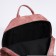 Women's backpack made of artificial leather with lightning, 2 pockets, pink color
