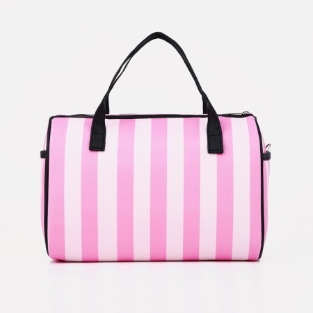 Sports bag with lightning, 2 outer pockets, long belt, pink/white color-1