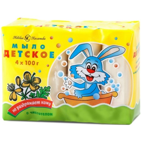 Children's soap Neva cosmetics, with celandine extract, 4 x 100 g