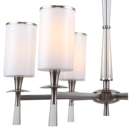 Suspended chandelier Leader 6x14 40w, size 66x66x64-99.5 cm, Nickel color-1