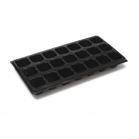 Cassette for growing seedlings, 21 cells, 120 ml, of plastic, black, 54 × 28 × 7 cm, Greengo-6