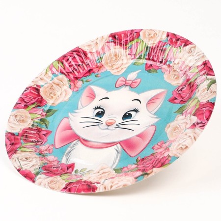 Paper plate "Happy Birthday!", 18 cm, cats aristocrats-3