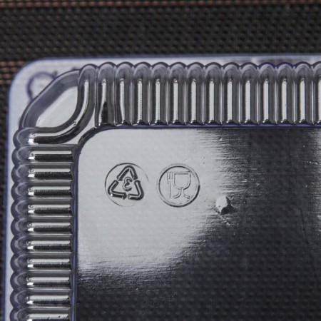 Container-cutting plastic disposable UT34, 15.2 × 15.2 × 8.2 cm, internal 13 × 13 × 8.3 cm, transparent color-2