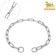 Collar - Metal, welded chain, 70 cm, wire thickness 4 mm