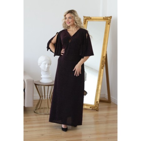 Women's dress, size 60, black color, pink-1