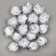 A set of parts for the decor “Bombs with a shine” set 18 pcs., Size 1 pcs: 2.5 cm, color white silver