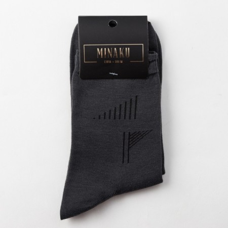 Men's socks minku "bamboo", gray color, size 40-41 (27 cm)-2