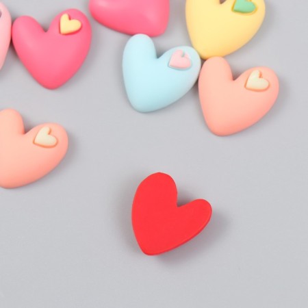 Decor for creativity plastic "heart in heart" set of 12 pcs 2x1.8 cm-2