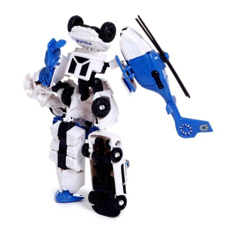 Set of robots "Police squad", 5 transformers, gather in 1 robot-5