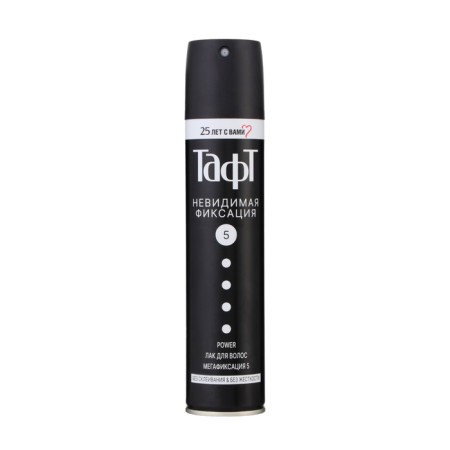 Hair varnish Taft Power "Invisible Fixation", megafixation, 225 ml