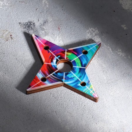 Wooden souvenir "Shuriken straight" mix-3