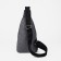 Male sling bag from textiles, gray color