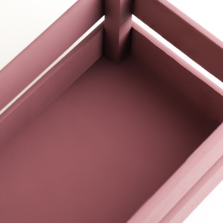 Wooden Kashpo 24.5 × 13.5 × 9 cm "Two Light", two -strip, burgundy dark giving beautifully-3