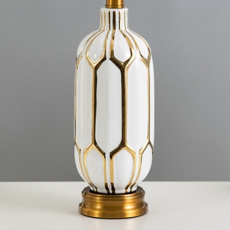 Armando table lamp E27 40W white-gold 28x28x55 cm Risalux-2