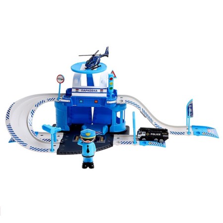 Parking "Police Party", with a metal machine and a helicopter-2