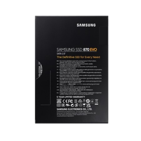SSD Samsung 2.5 "870 EVO 2000 GB SATA III 3BIT MLC (TLC) MZ-77E2T0BW-10