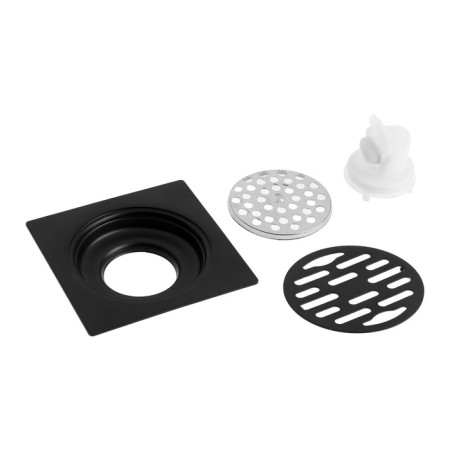Zein gap, 100x100 mm, vertical, with a pipe, stainless steel, black-6