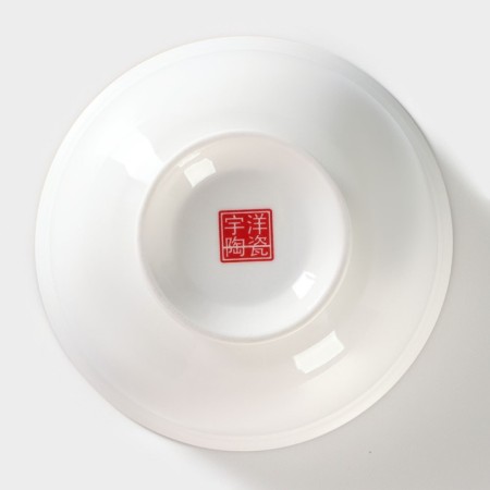 Porcelain bowl “Golden line”, 700 ml, white color-3
