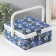Casket for needlework "Field flowers on blue" 20x20x11 cm
