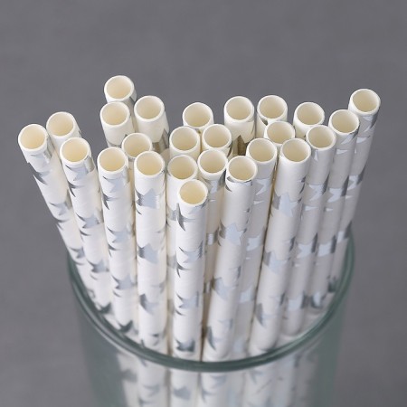 Tubes for the cocktail "Silver Stars", a set of 25 pcs.-3