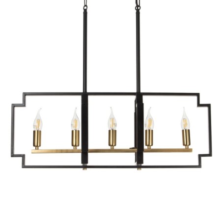 Chandelier 2739/5 E14 40W black and gold 29.5x7.8x25-97 cm Bayerlux-5