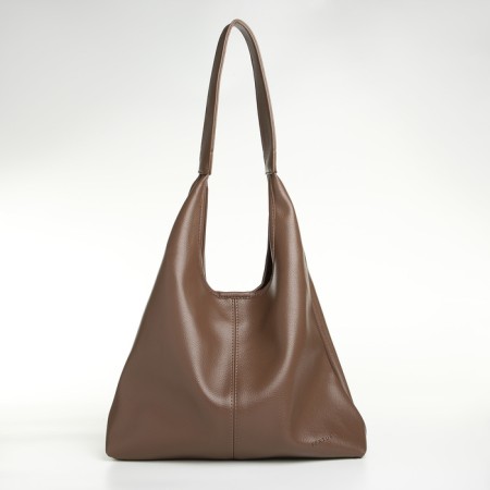 Women's bag on the magnet Textura, medium size, cosmetic bag, brown color