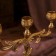 Brass Brass for 3 candles "curls" 21x8.5x19.5 cm