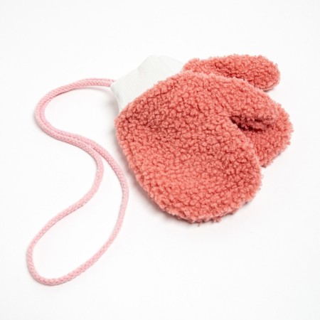 Winter children's mittens minku, central pink, rr 15-16 (17 cm)