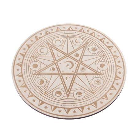 Altar for the rituals "Magic Star", wooden, d = 24 cm-3